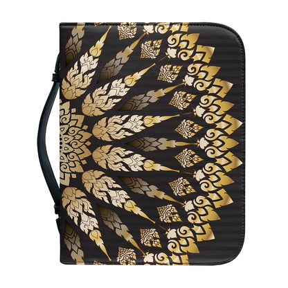 Thai Mandala Print Leather Bible Cover
