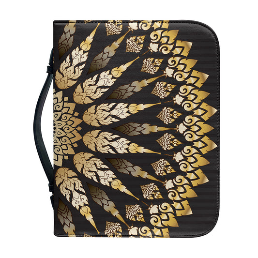 Thai Mandala Print Leather Bible Cover