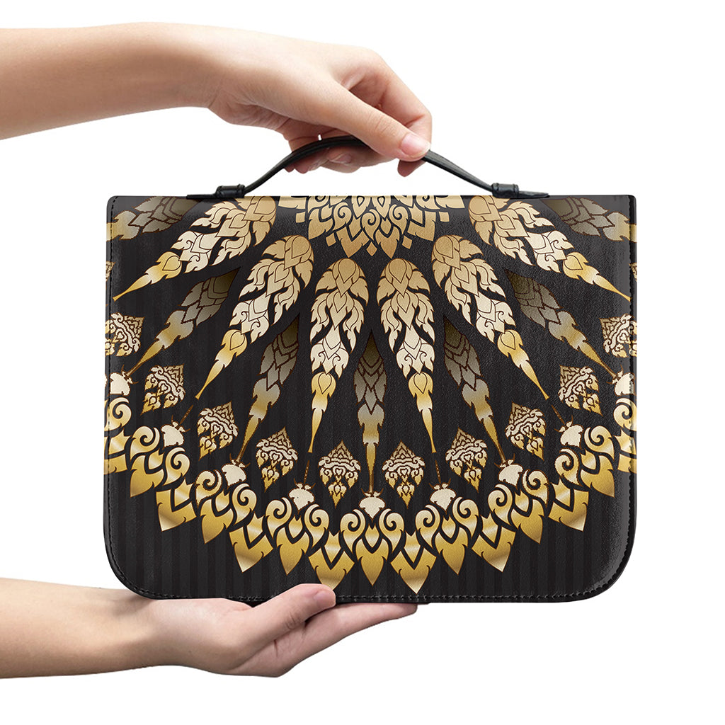 Thai Mandala Print Leather Bible Cover
