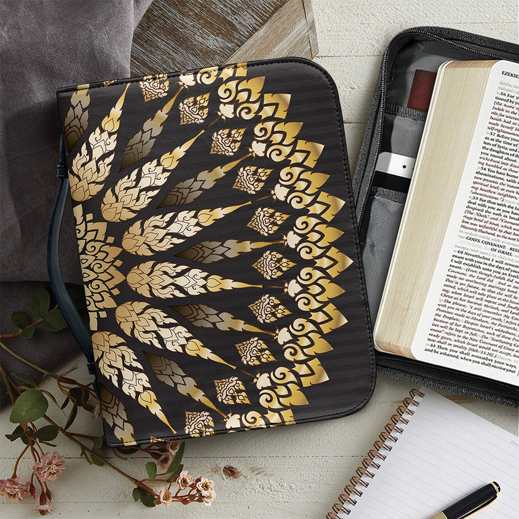 Thai Mandala Print Leather Bible Cover