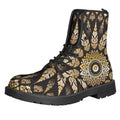 Thai Mandala Print Lace-Up Boots