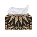 Thai Mandala Print Leather Tissue Box Cover