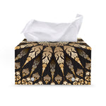 Thai Mandala Print Leather Tissue Box Cover