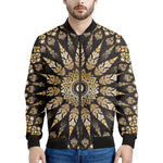 Thai Mandala Print Men's Bomber Jacket