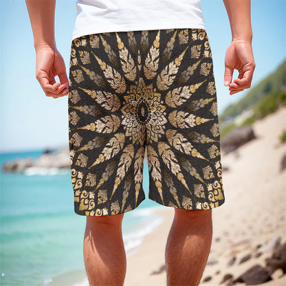 Thai Mandala Print Men's Cargo Shorts