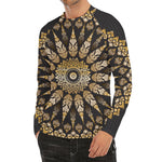 Thai Mandala Print Men's Long Sleeve Rash Guard