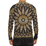 Thai Mandala Print Men's Long Sleeve Rash Guard