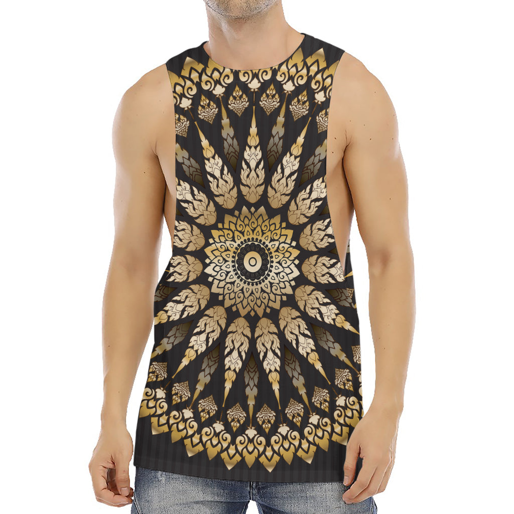 Thai Mandala Print Men's Muscle Tank Top