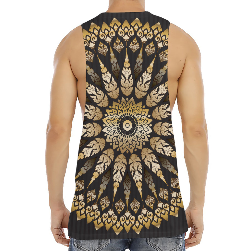 Thai Mandala Print Men's Muscle Tank Top