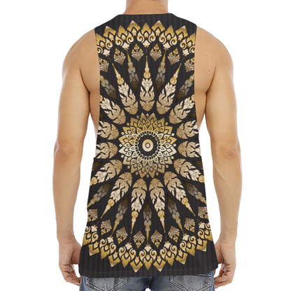 Thai Mandala Print Men's Muscle Tank Top