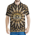 Thai Mandala Print Men's Polo Shirt