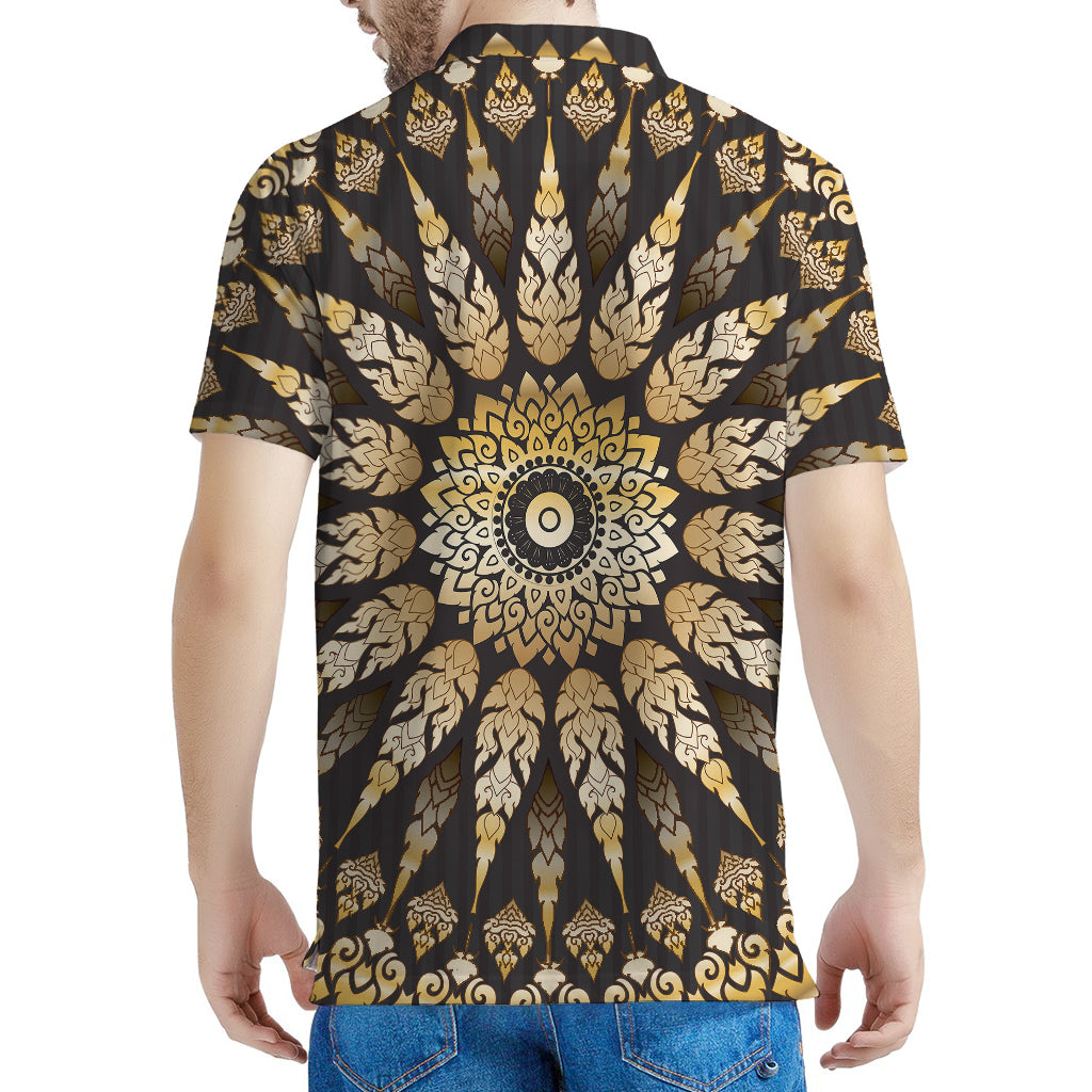 Thai Mandala Print Men's Polo Shirt
