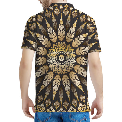 Thai Mandala Print Men's Polo Shirt