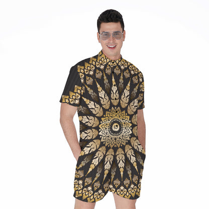Thai Mandala Print Men's Rompers