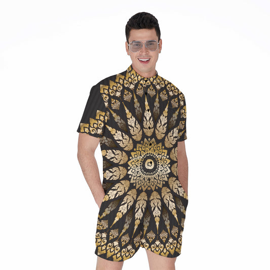 Thai Mandala Print Men's Rompers