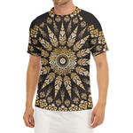 Thai Mandala Print Men's Short Sleeve Rash Guard