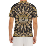 Thai Mandala Print Men's Short Sleeve Rash Guard
