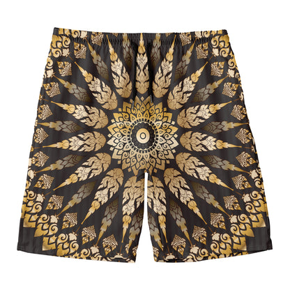 Thai Mandala Print Men's Swim Trunks