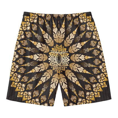 Thai Mandala Print Men's Swim Trunks