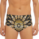 Thai Mandala Print Men's Triangle Swim Briefs