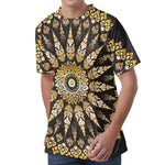 Thai Mandala Print Men's Velvet T-Shirt