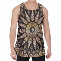 Thai Mandala Print Men's Velvet Tank Top