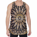 Thai Mandala Print Men's Velvet Tank Top