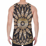 Thai Mandala Print Men's Velvet Tank Top