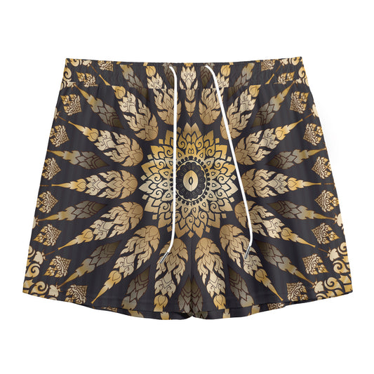 Thai Mandala Print Mesh Shorts