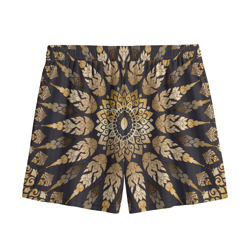 Thai Mandala Print Mesh Shorts