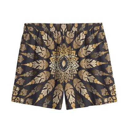 Thai Mandala Print Mesh Shorts