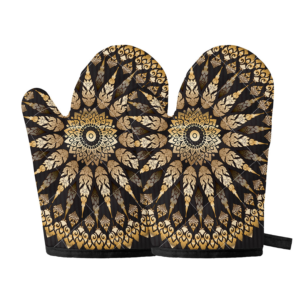Thai Mandala Print Oven Mitts