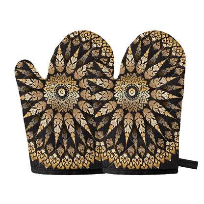 Thai Mandala Print Oven Mitts