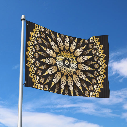 Thai Mandala Print Polyester Flag