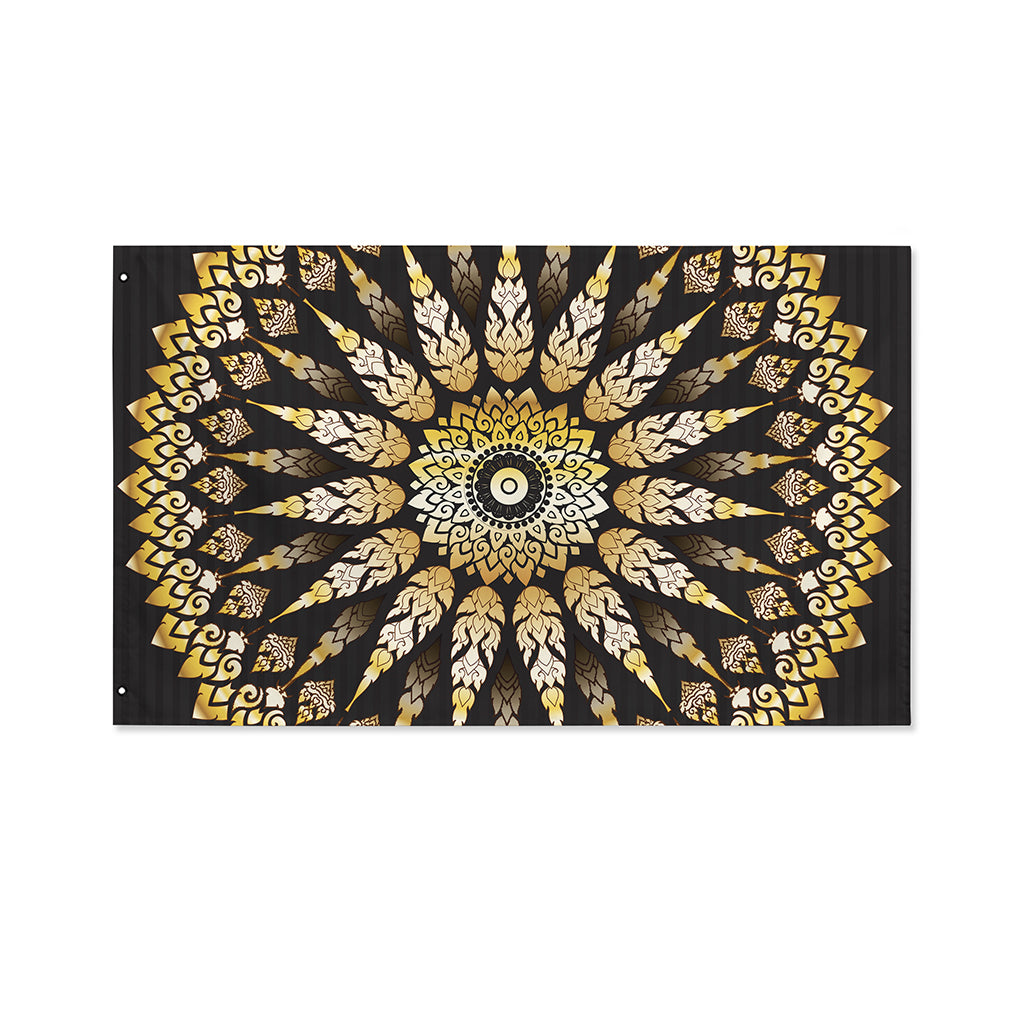 Thai Mandala Print Polyester Flag