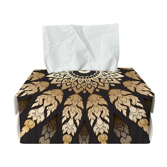 Thai Mandala Print Rectangle Tissue Box Cover