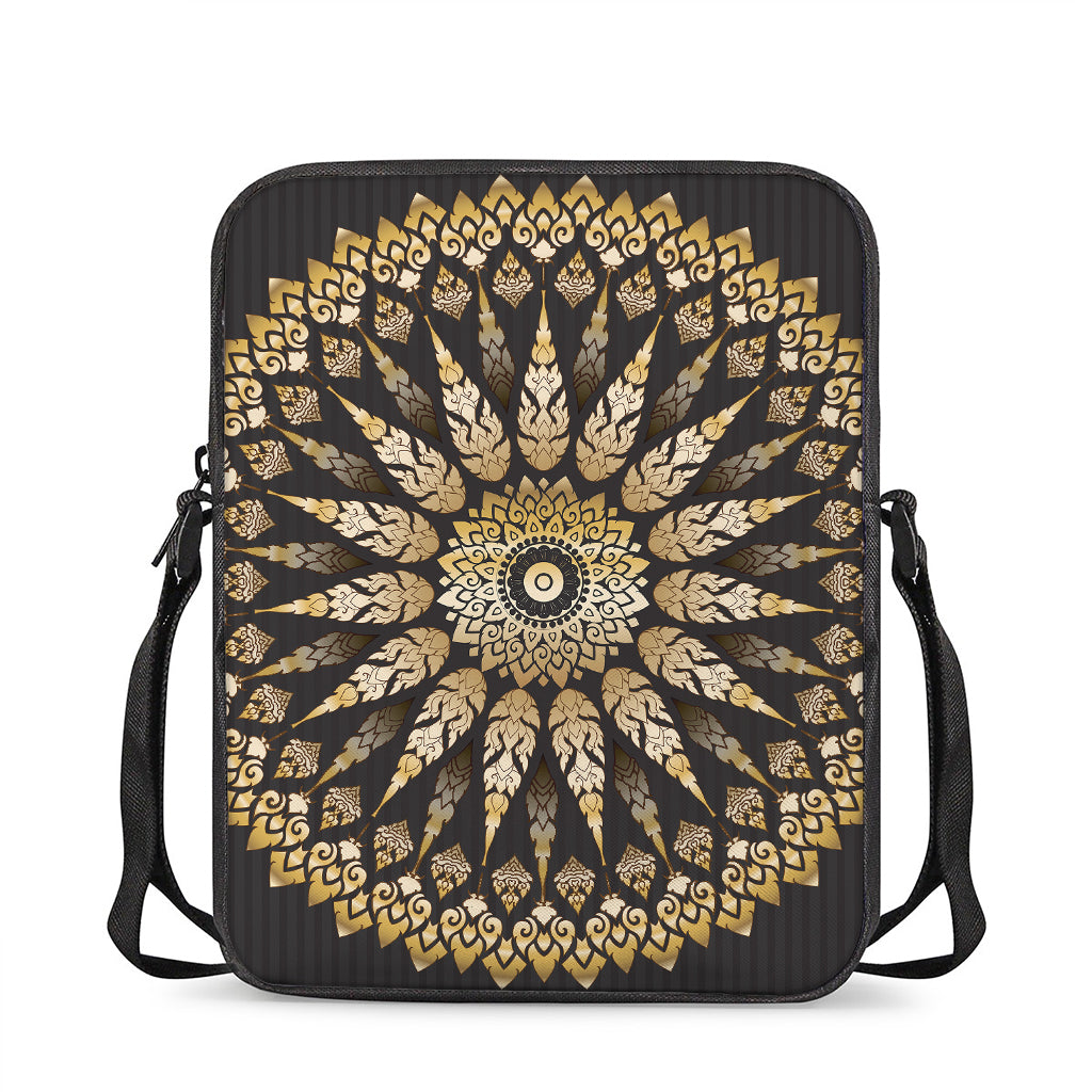 Thai Mandala Print Rectangular Crossbody Bag