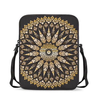 Thai Mandala Print Rectangular Crossbody Bag