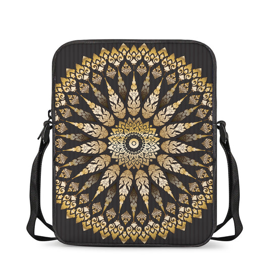 Thai Mandala Print Rectangular Crossbody Bag