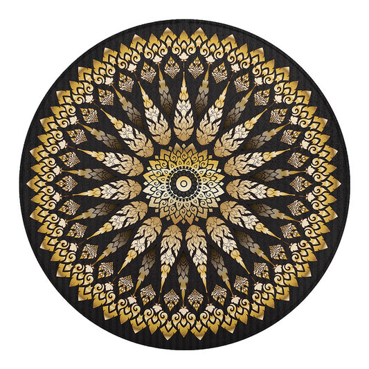 Thai Mandala Print Round Blanket
