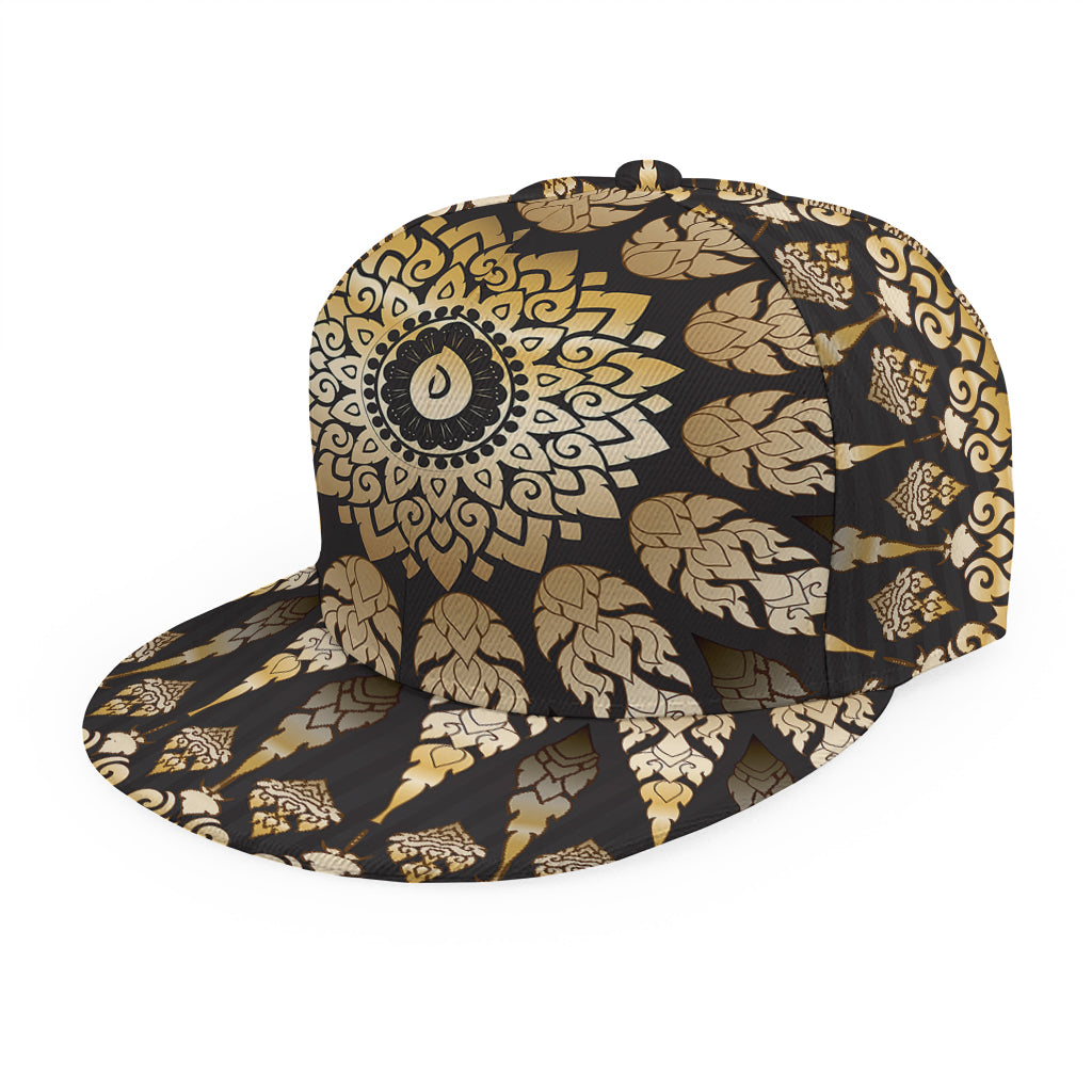 Thai Mandala Print Snapback Cap