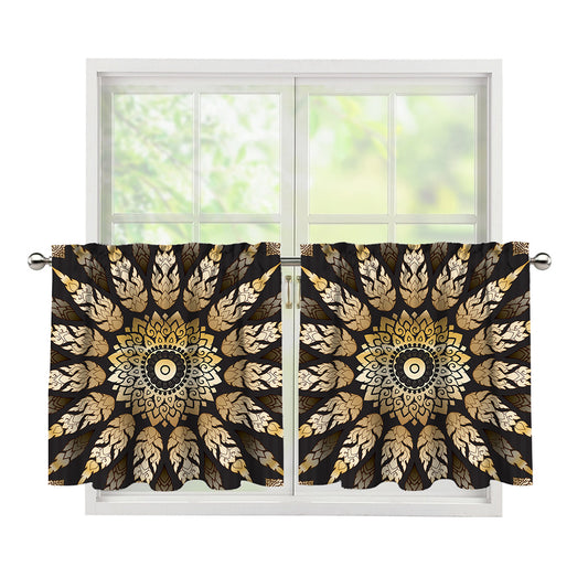 Thai Mandala Print Tier Curtains