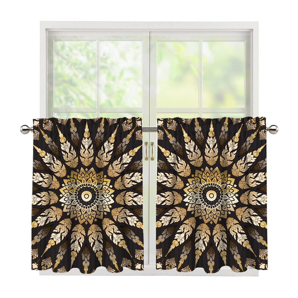 Thai Mandala Print Tier Curtains