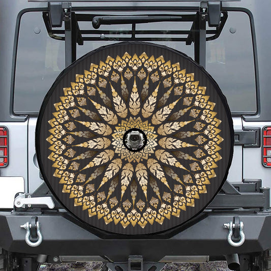 Thai Mandala Print Tire Cover With Camera Hole