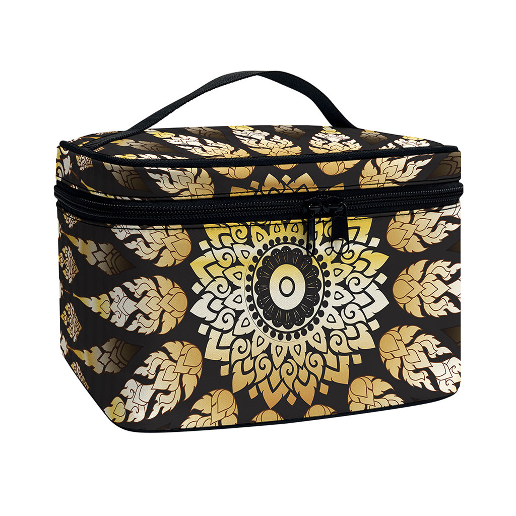 Thai Mandala Print Travel Makeup Bag