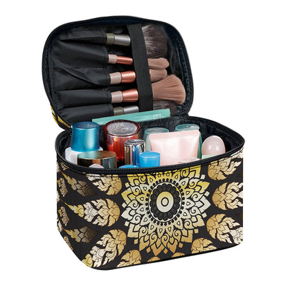 Thai Mandala Print Travel Makeup Bag