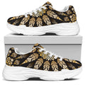 Thai Mandala Print White Chunky Shoes