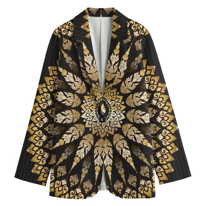 Thai Mandala Print Women's Blazer