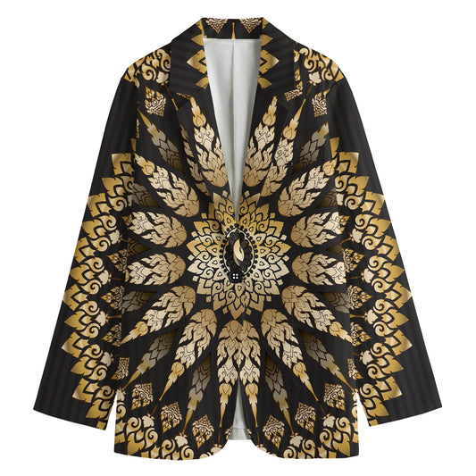 Thai Mandala Print Women's Blazer