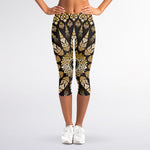 Thai Mandala Print Women's Capri Leggings